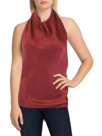 Vince Womens Open Back Satin Halter Top at Shop Simon